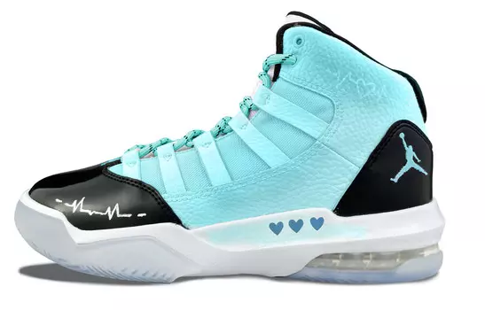 Кроссовки Jordan Max Aura 1 Vintage Basketball Shoes Women's High-top Blue/white/black, цвет Tiffany Blue