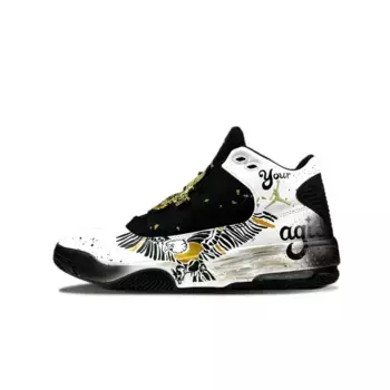 Кроссовки Jordan Max Aura 2 Vintage Basketball Shoes Men Mid-top Black/White, черный/белый