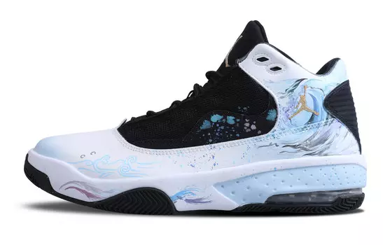 Кроссовки Jordan Max Aura 2 Vintage Basketball Shoes Men Mid-top White/blue, цвет Mark of the Sea