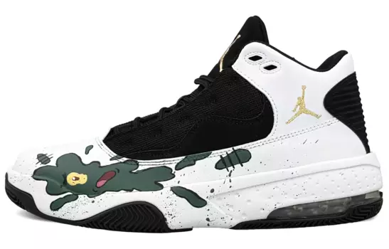 Кроссовки Jordan Max Aura 2 Vintage Basketball Shoes Men Mid-top Black, белый