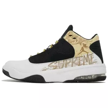 Кроссовки Jordan Max Aura 2 Vintage Basketball Shoes Men Mid-top Gold, белый