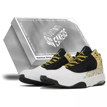 Кроссовки Jordan Max Aura 2 Vintage Basketball Shoes Men Mid-top Gold, белый