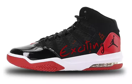 Кроссовки Jordan Max Aura Vintage Basketball Shoes Women's High-top Black/Red, черный/красный
