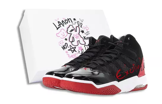 Кроссовки Jordan Max Aura Vintage Basketball Shoes Women's High-top Black/Red, черный/красный