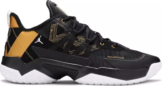 Кроссовки Jordan One Take 2 PF Black Metallic Gold, черный