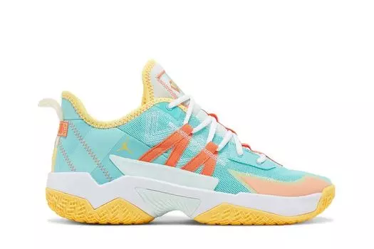 Кроссовки Jordan One Take 2 'Tropical Twist Turf Orange', бирюзовый