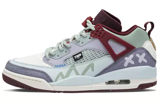 Кроссовки Jordan Spizike Vintage Basketball Shoes Men Low-top Cyan/violet, фуксия/белый/черный