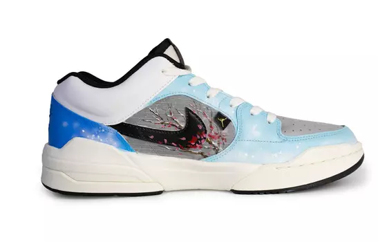 Кроссовки Jordan Stadium 90 Lifestyle Shoes Men Low-top Blue/White/Black/Gold, голубой
