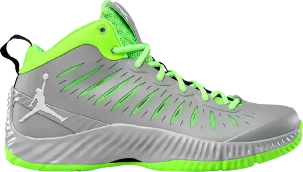 Кроссовки Jordan Super.Fly Wolf Grey Electric Green, серый