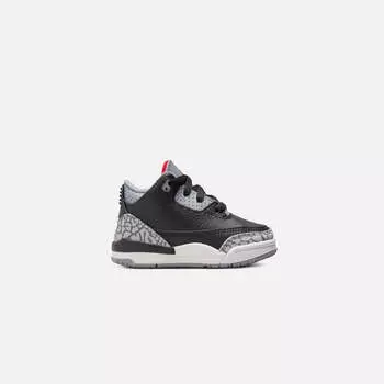 Кроссовки Jordan TD Air Jordan 3 Retro, цвет Black/Fire Red/Cement Grey/Sail