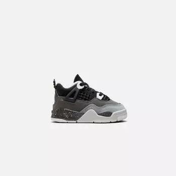 Кроссовки Jordan TD Air Jordan 4 Retro, цвет Black/White/Cool Grey/Pure Platinum