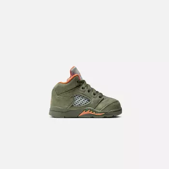 Кроссовки Jordan TD Air Jordan 5 Retro, цвет Army Olive/Solar Orange