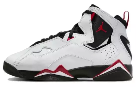 Кроссовки Jordan True Flight White/Varsity Red-Black GS, черный/оранжевый