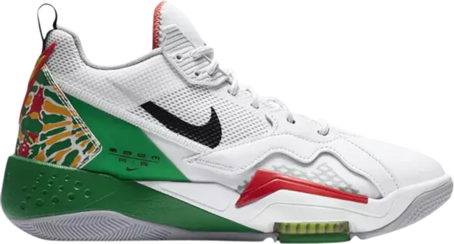 Кроссовки Jordan Zoom 92 White Lucky Green Dark Sulfur, зеленый