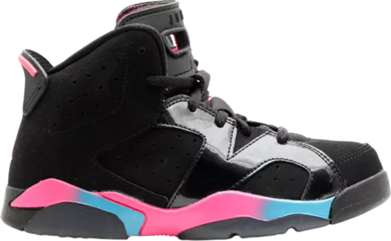 Кроссовки Jordann 6 Retro PS Pink Flash, черный