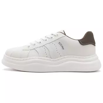 Кроссовки JOSINY Skateboarding Shoes Men Low-top White/Brown, цвет Coffee