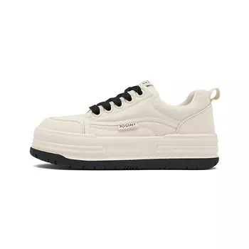 Кроссовки JOSINY Skateboarding Shoes Women's Low-top, бежевый/черный
