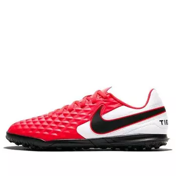 Кроссовки jr legend 8 club tf turf laser crimson 'white red' Nike, белый