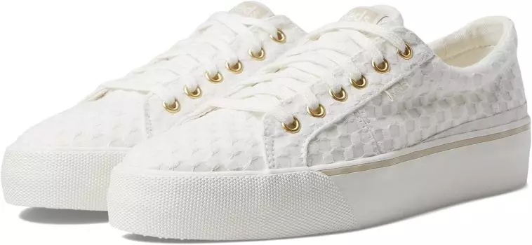 Кроссовки Jump Kick Duo Lace-Up Keds, цвет Snow White Dot Eyelet