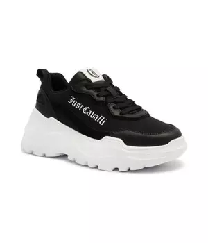 Кроссовки Just Cavalli Casper Bottom с добавлением кожи, черный