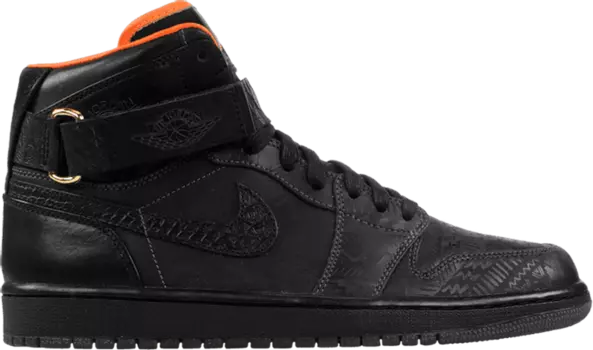 Кроссовки Just Don x Air Jordan 1 High Strap BHM, черный