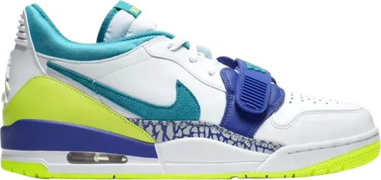 Кроссовки Just Don x Jordan Legacy 312 Low Neon Aquamarine, бирюзовый