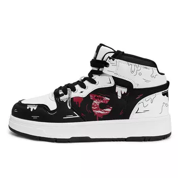 Кроссовки JWVR Skateboarding Shoes Unisex High-top, белый/голубой