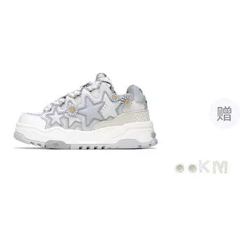 Кроссовки KAALIXTO Skateboarding Shoes Unisex Low-top Silver Gray, серый