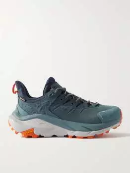 Кроссовки Kaha 2 Low с сетчатой отделкой из нубука и GORE-TEX HOKA ONE ONE, синий