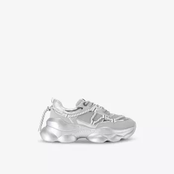 Кроссовки Kaiden с плетеной подошвой и пузырчатым верхом Kg Kurt Geiger, серебряный