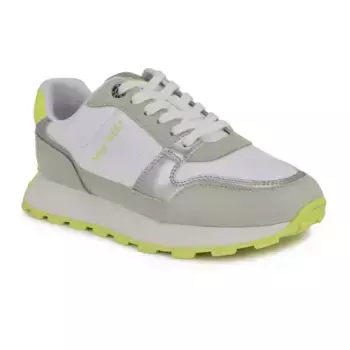 Кроссовки Kalah на каждый день со шнуровкой и круглым носком Nine West, цвет light gray neon yellow