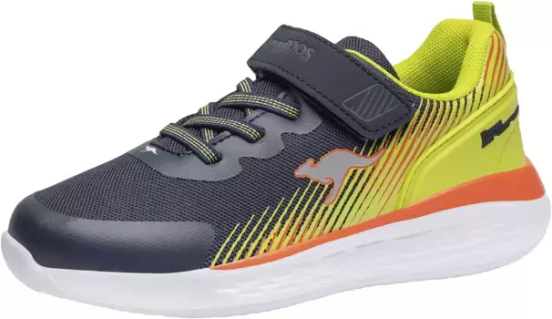 Кроссовки KangaROOS "KQ-Unique EV", на застежке-липучке, цвет Navy-Lime