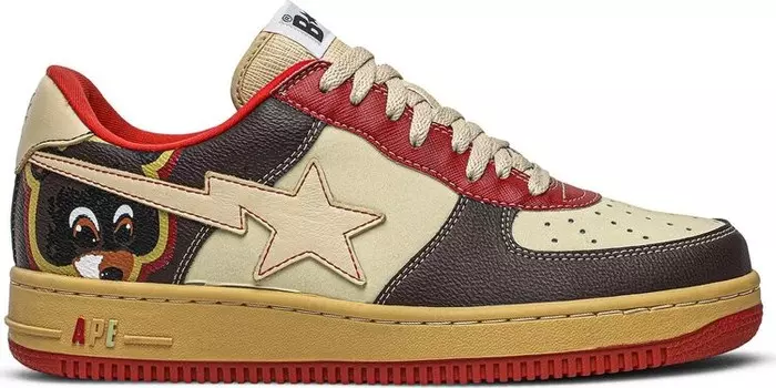 Кроссовки Kanye West x Bapesta FS-001 Low College Dropout, коричневый