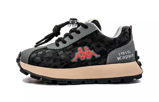 Кроссовки Kappa Kids Kids Lifestyle Shoes Kids Low-top Dark Gray, черный/серый