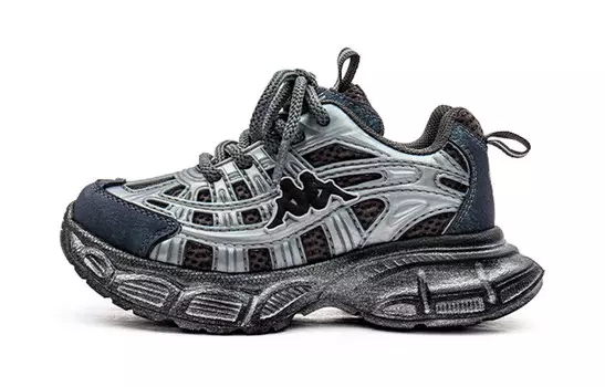 Кроссовки Kappa Kids Kids Lifestyle Shoes Kids Low-top Black/Silver, черный/серебряный