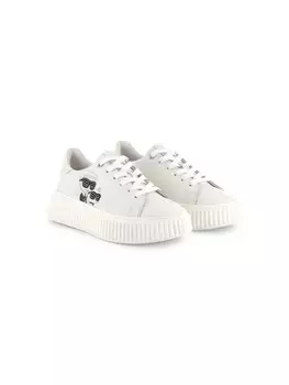 Кроссовки Karl Lagerfeld Kids Ikon Karl & Choupette, белый