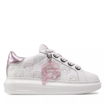 Кроссовки KARL LAGERFELD KL62522 White Lthr W/Lilac, белый