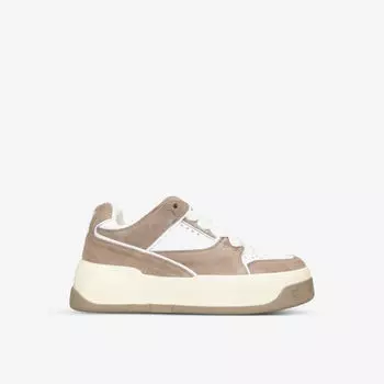 Кроссовки kash с низкой посадкой из замши и кожи на толстой подошве Naked Wolfe, коричневый