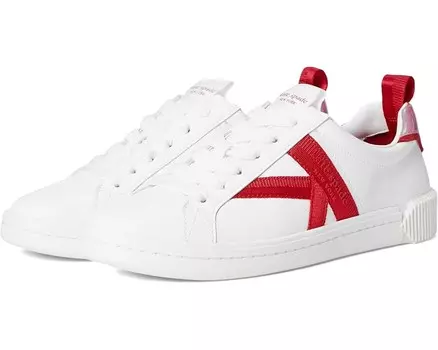 Кроссовки Kate Spade New York Signature Lace Up Sneakers, цвет True Wht/Cherry Rouge Multi