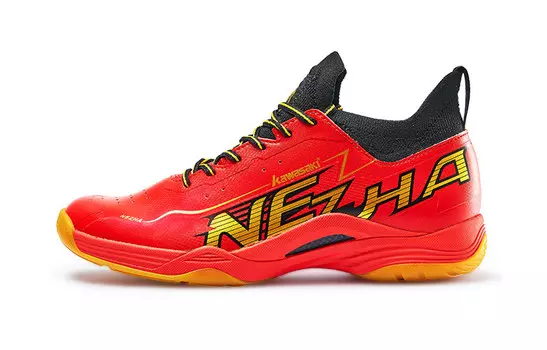 Кроссовки Kawasaki Badminton Shoes Unisex Low-top Red/Gold, красный