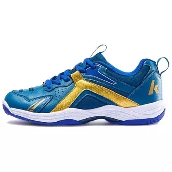 Кроссовки Kawasaki Badminton Shoes Unisex Low-top Blue/Yellow, синий/желтый