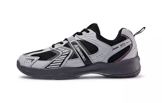 Кроссовки Kawasaki Badminton Shoes Unisex Low-top Grey/black, серый/черный