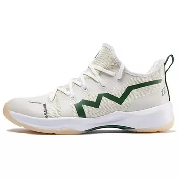 Кроссовки Kawasaki Badminton Shoes Unisex Low-top, цвет Yunfeng White & Green A6306+ Sports Socks