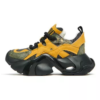 Кроссовки KEDDO 3.0 Chunky Sneakers Women's Low-top, черный/желтый