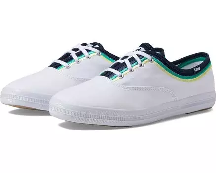 Кроссовки Keds Champion, цвет White/Green Embroidered