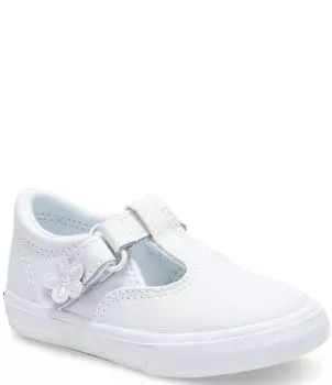 Кроссовки Keds Girls' Daphne с Т-образными ремешками (для младенцев), белый
