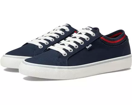 Кроссовки Keds Jump Kick Rib Knit Lace Up, цвет Navy/Red Polka Dot