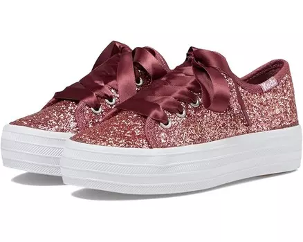 Кроссовки Keds Kids Triple UP Glitter Celebrations, цвет Pink Glitter