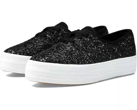 Кроссовки Keds Point Lace Up, цвет Black Glitter