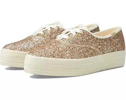 Кроссовки Keds Point Lace Up, цвет Gold Glitter